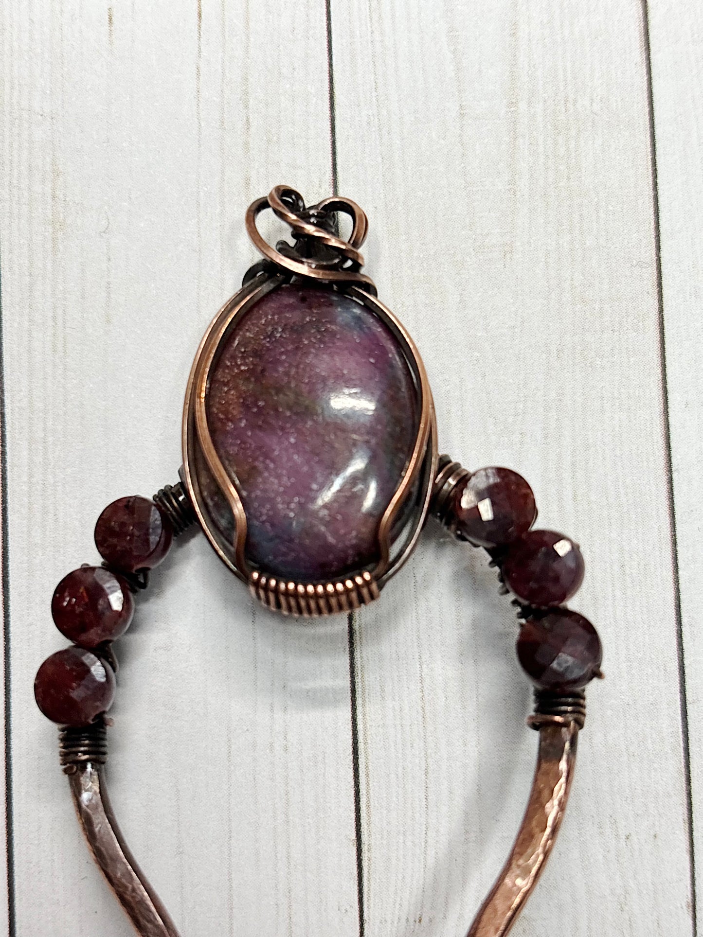 Tourmaline and Garnet Hair Comb
