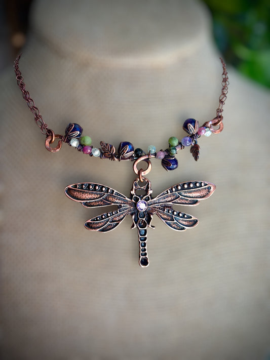 Dragonfly with Amethyst