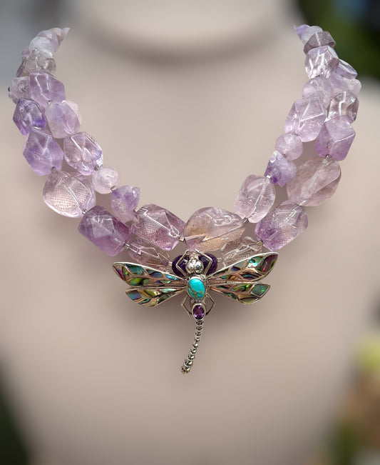 Chunky Amethyst with Dragonfly