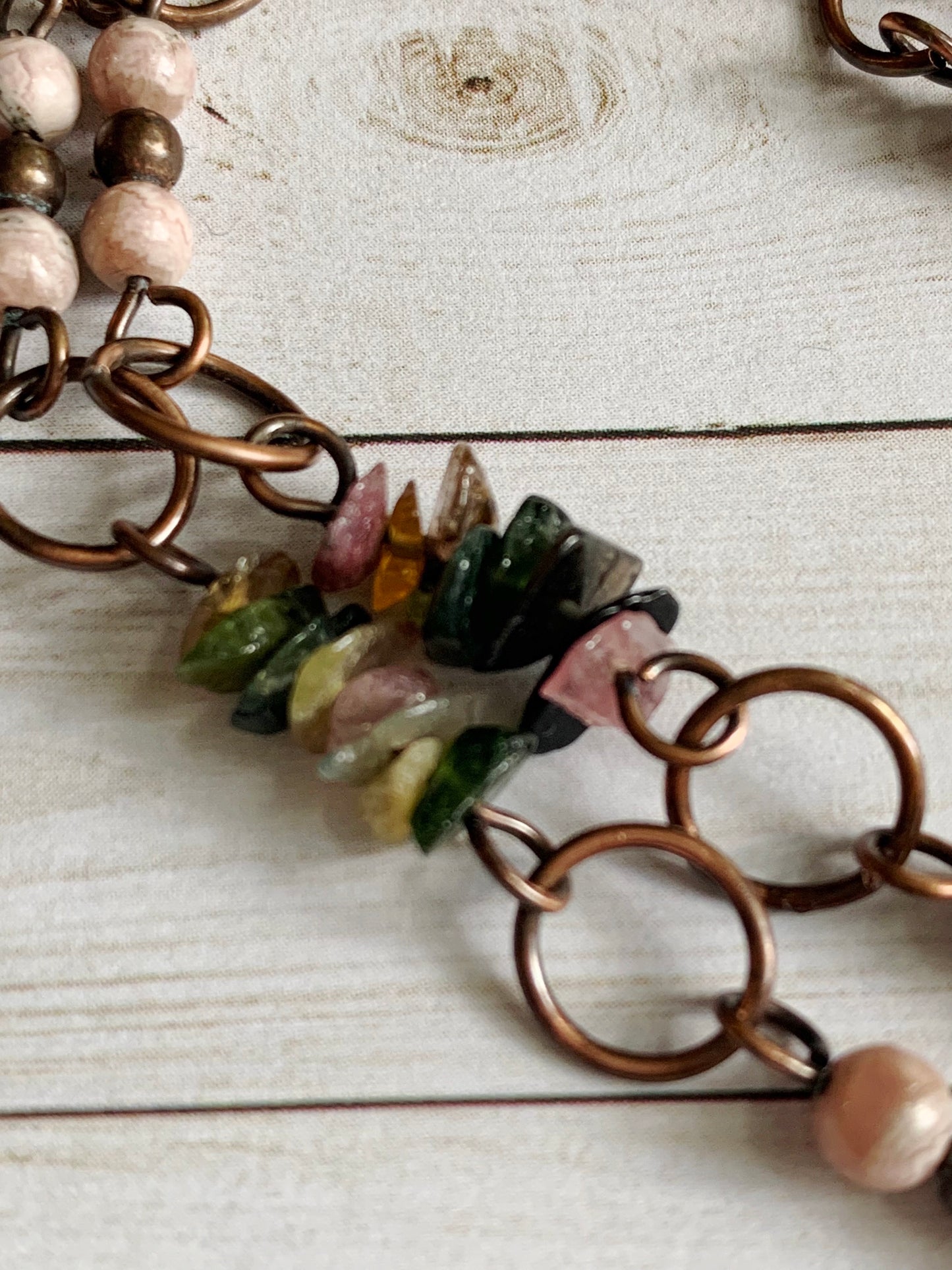 Rhodonite and Butterfly Necklace