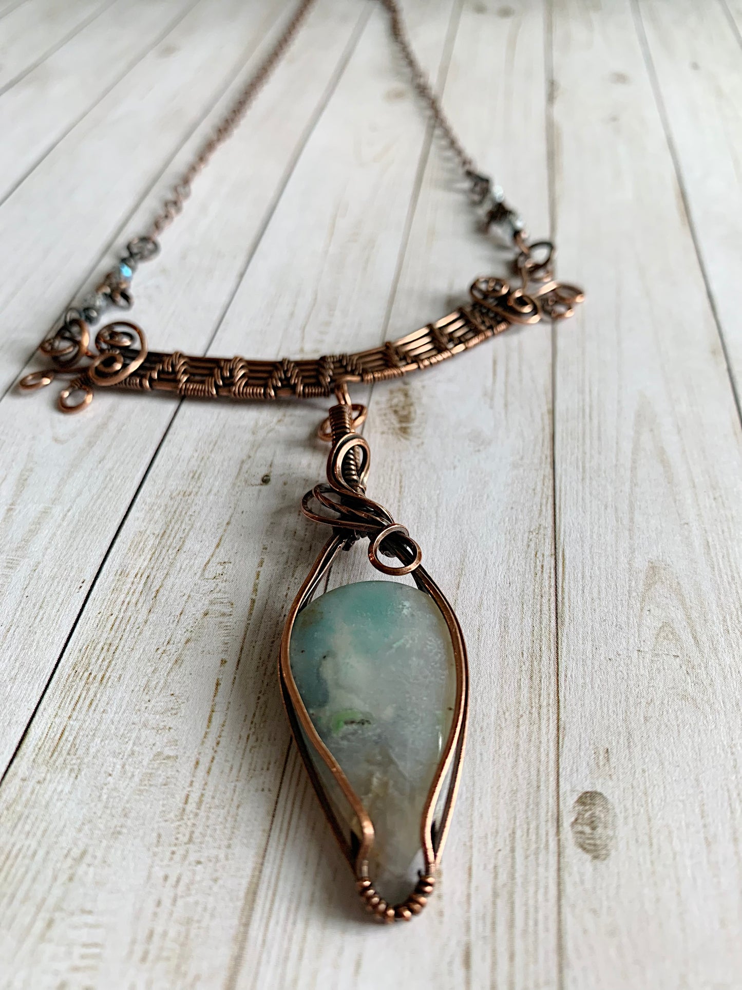 Wood Opal Necklace