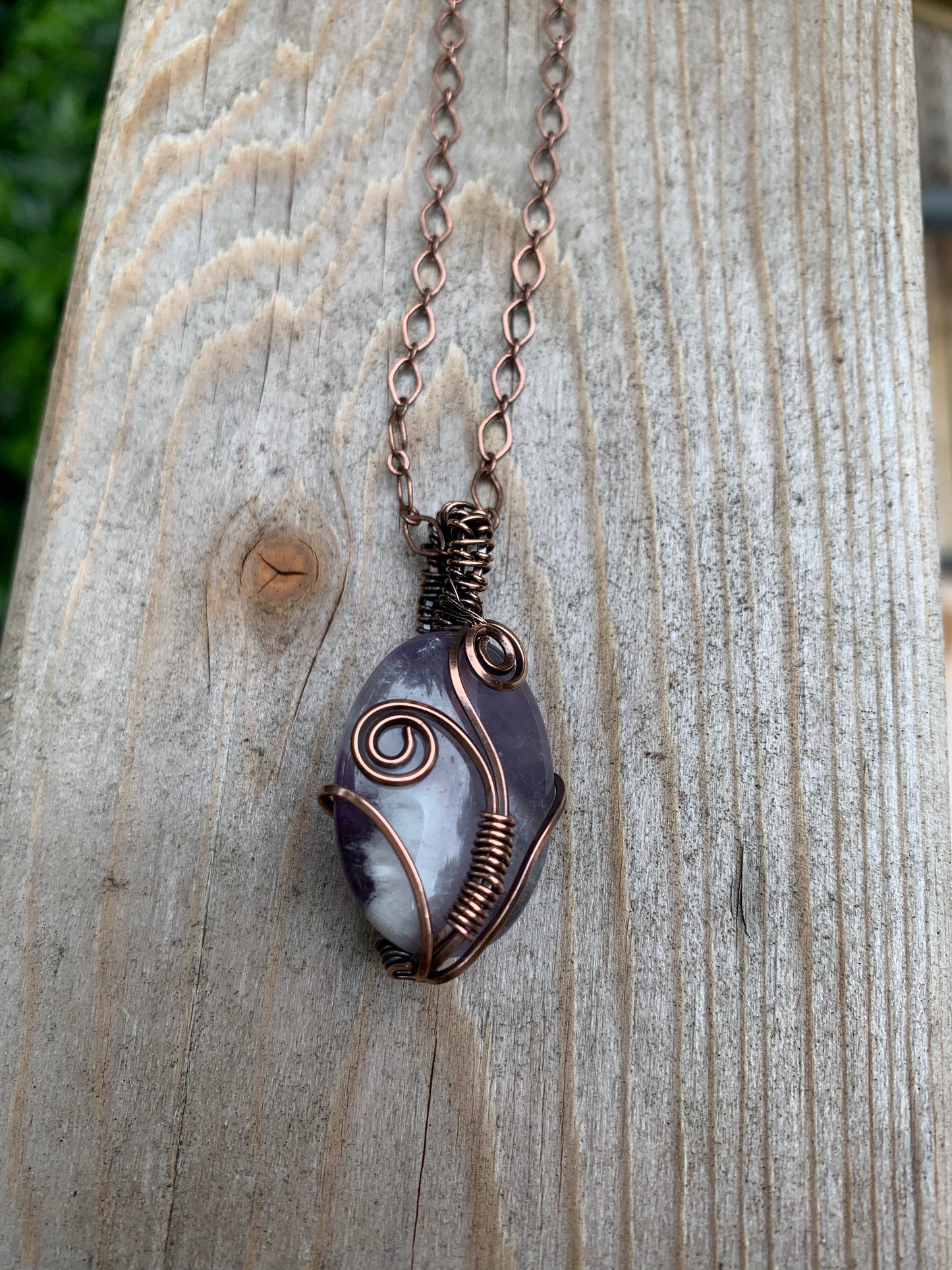 Wire Wrapped Amethyst Necklace