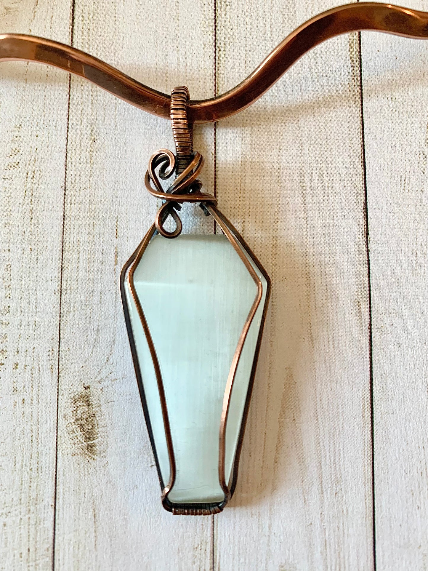 Moonstone Coffin Pendant