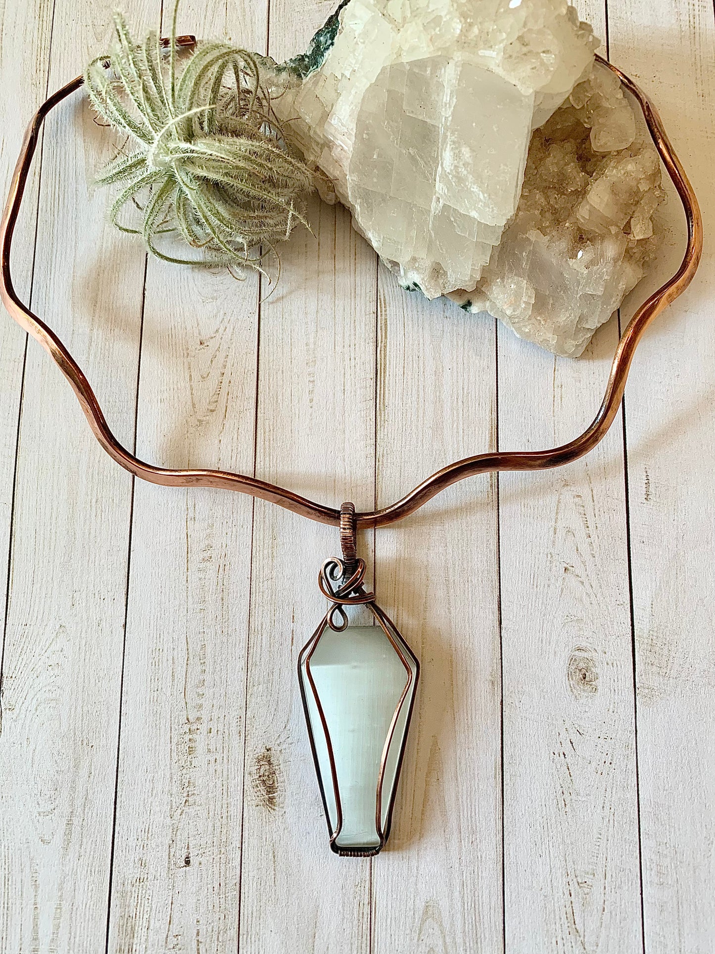 Moonstone Coffin Pendant