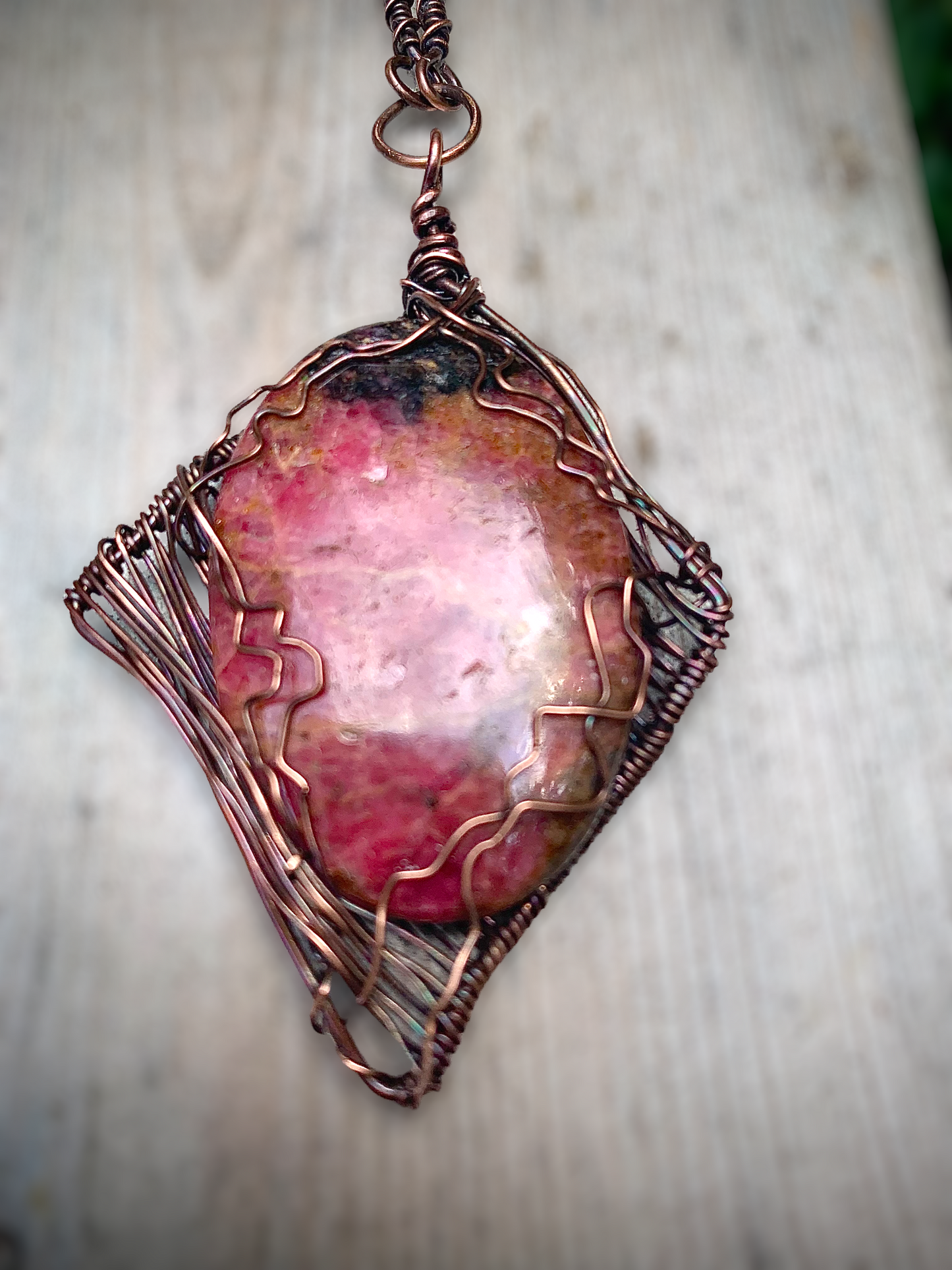 Rhodonite and Tourmaline Necklace