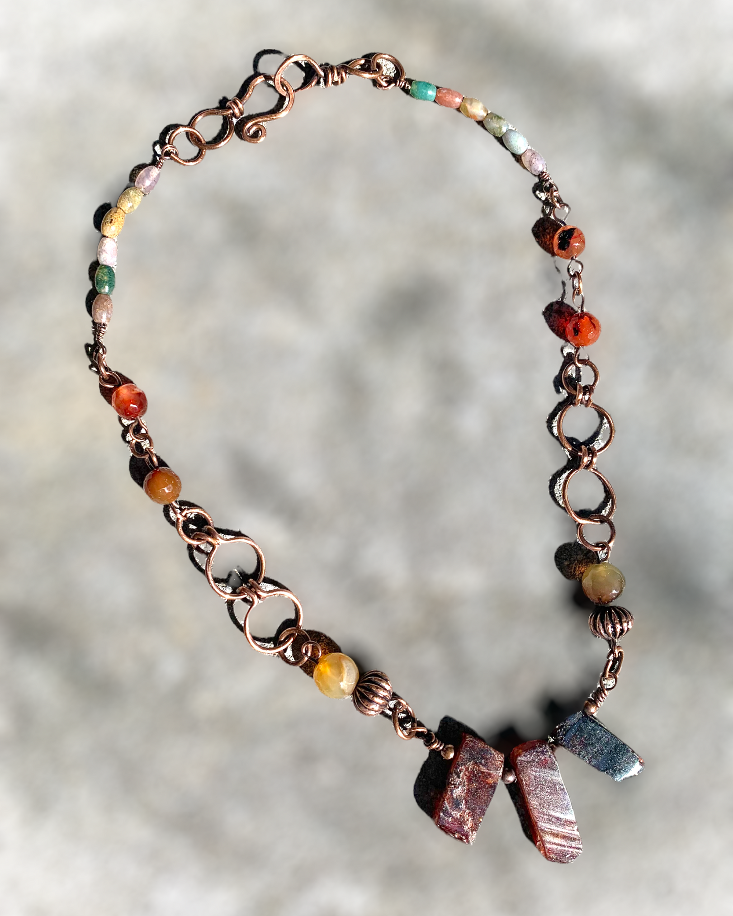 Violenta Copper and Red Jade
