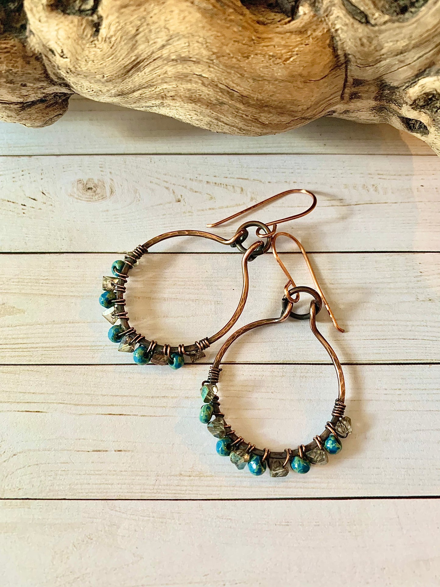 Marina Beaded Hoop Earrings