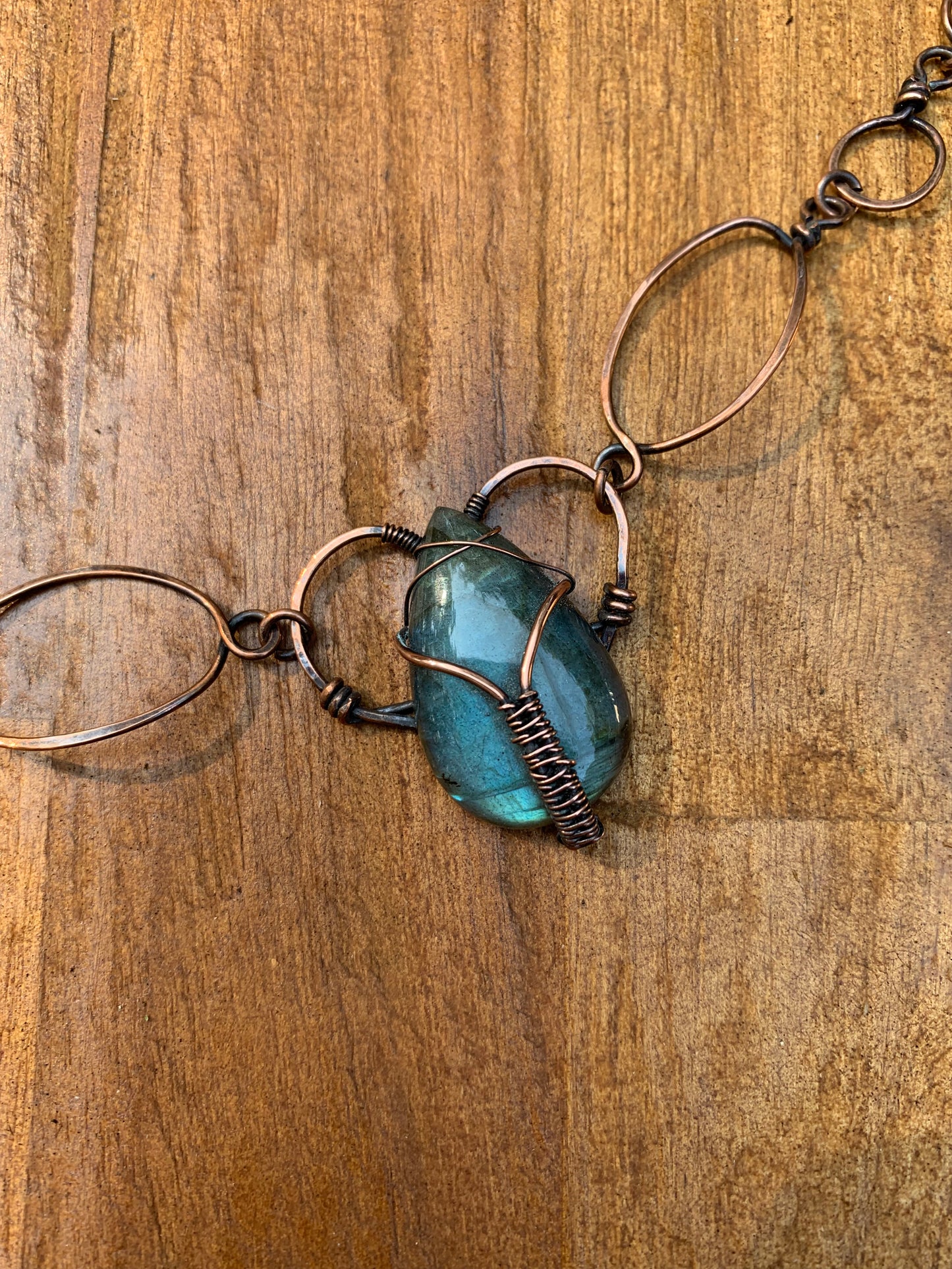 Labradorite and Copper Bracelet