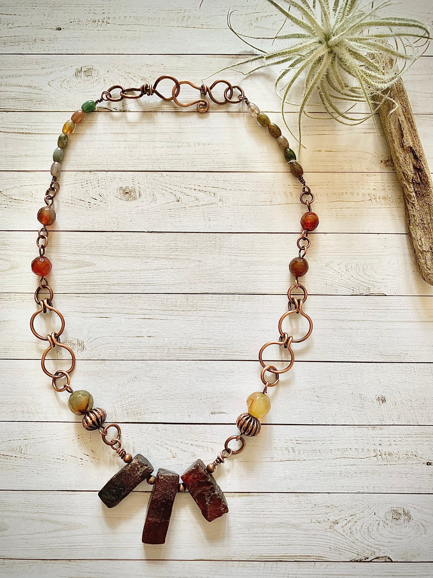 Violenta Copper and Red Jade