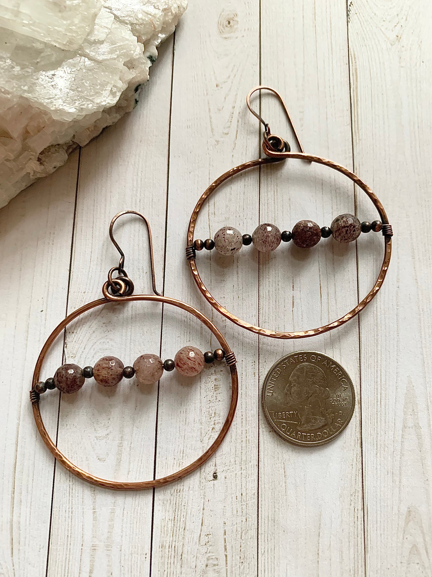 Strawberry Quartz Earrings