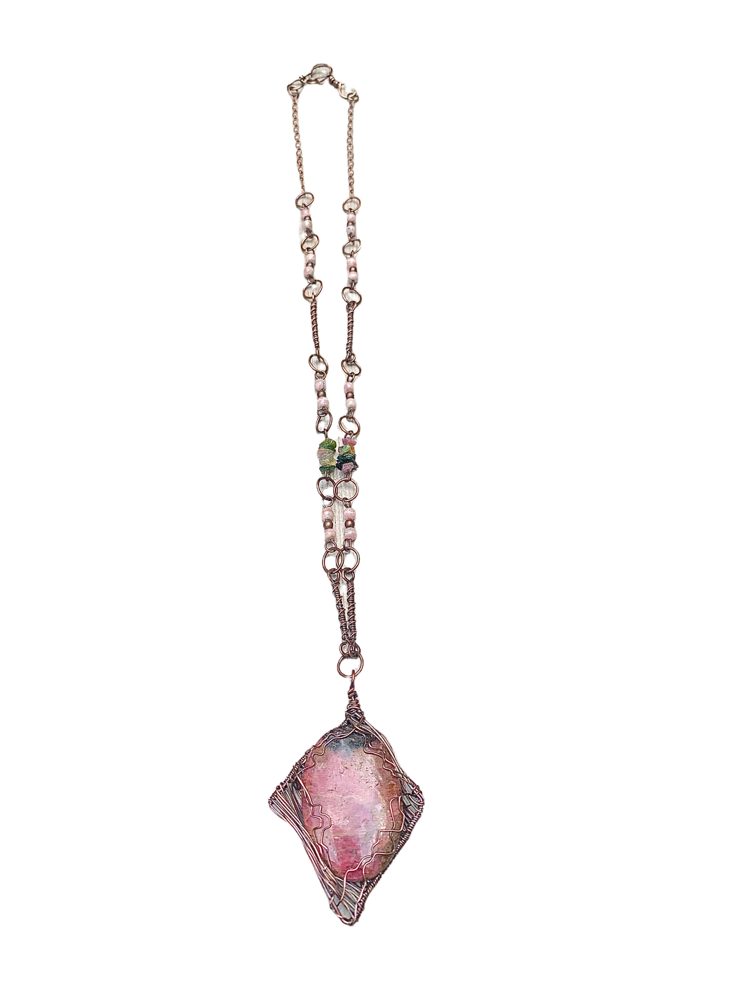Rhodonite and Tourmaline Necklace