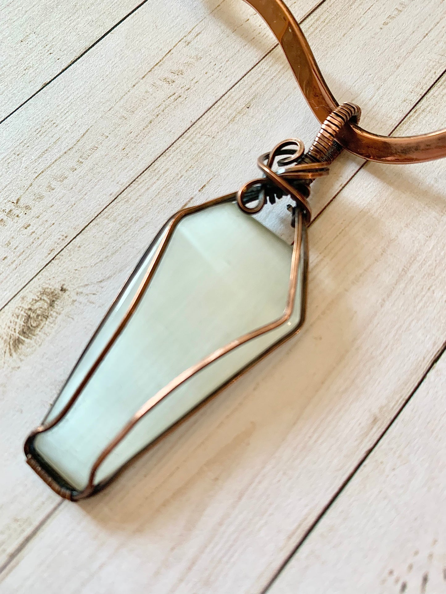 Moonstone Coffin Pendant