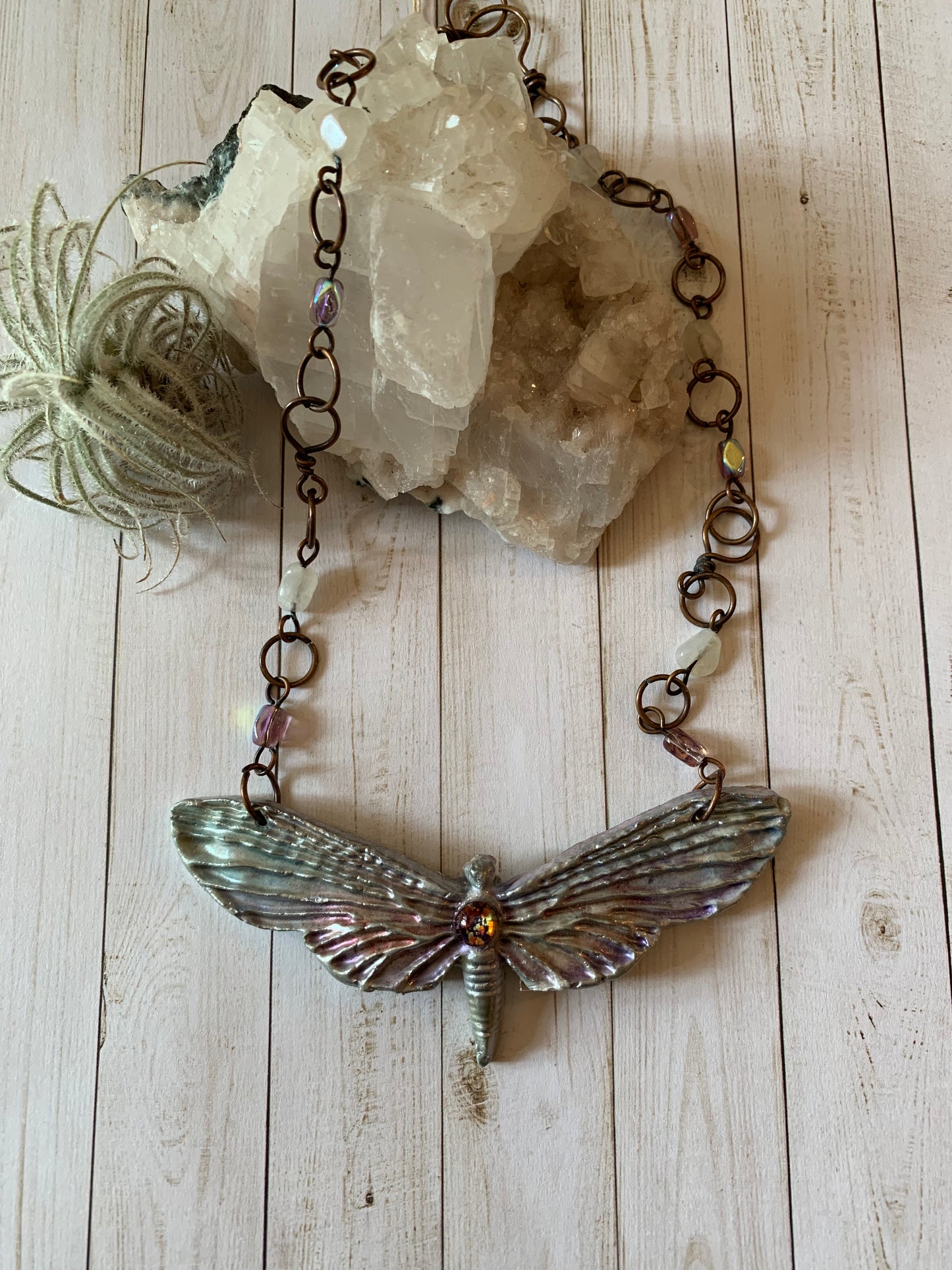 Whimsical Moth Necklace