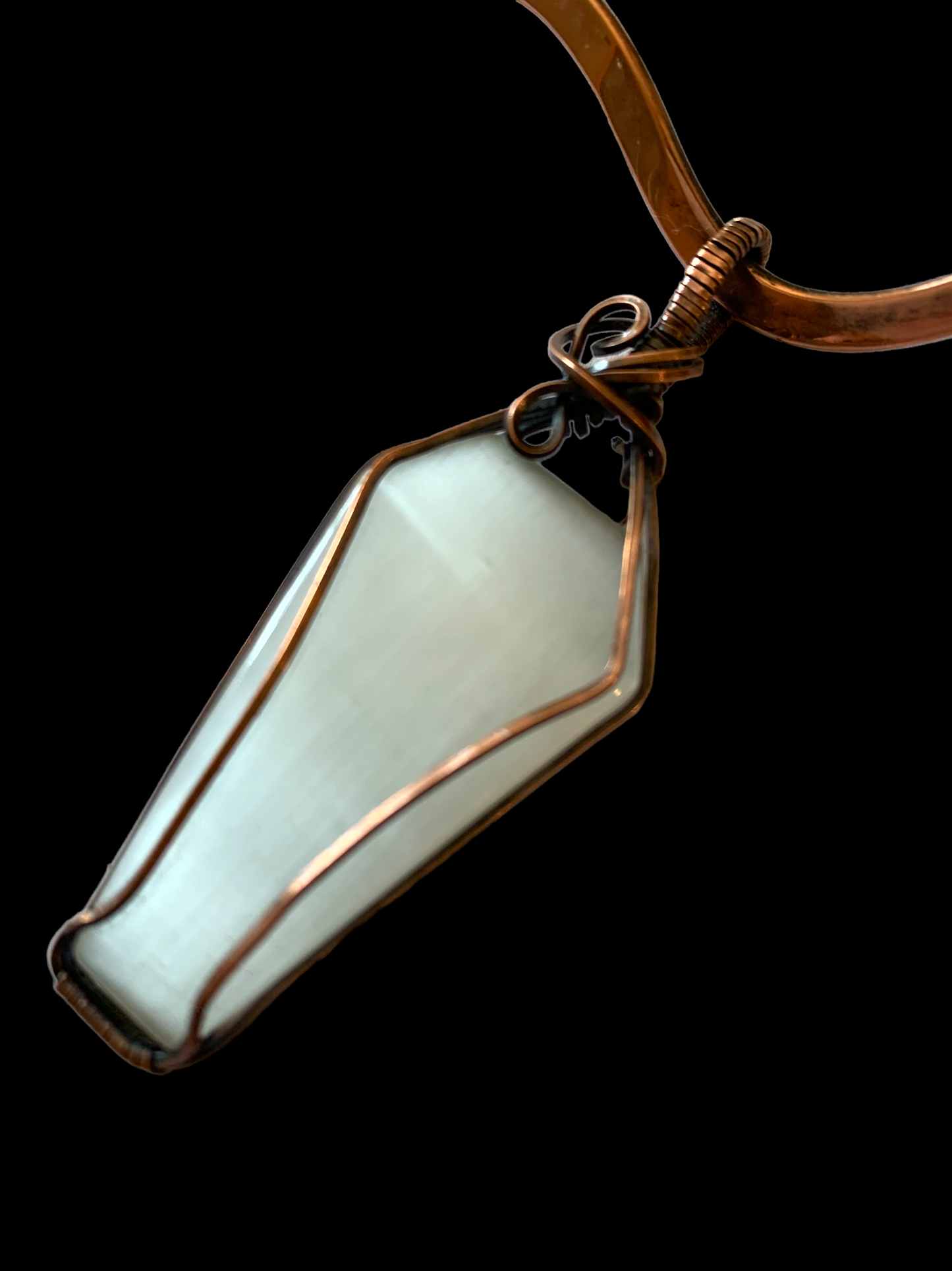 Moonstone Coffin Pendant