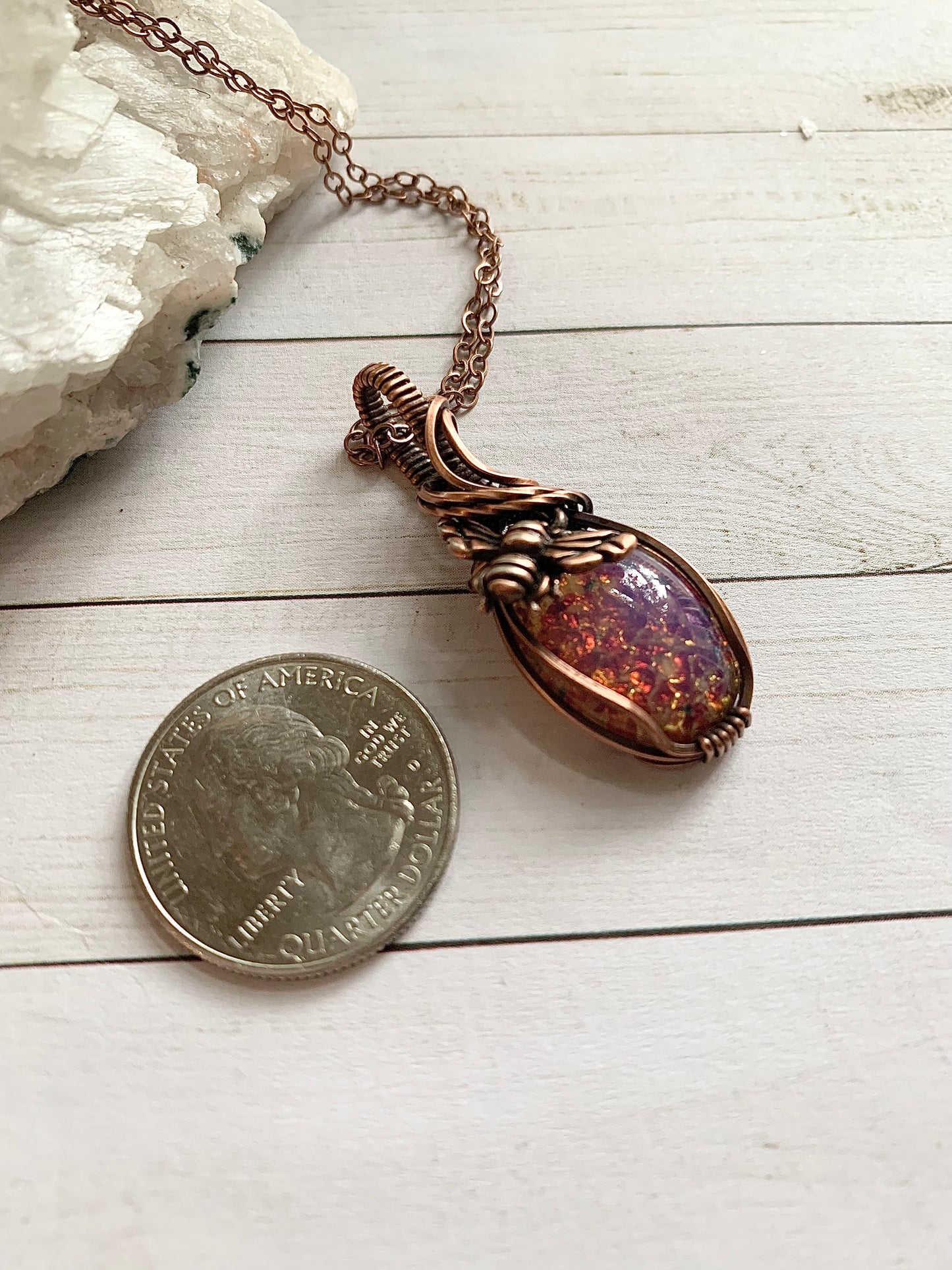 Purple Opal and Bee