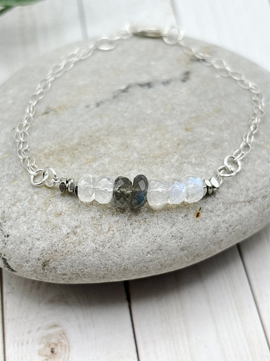 Moonstone with Labradorite Bracelet