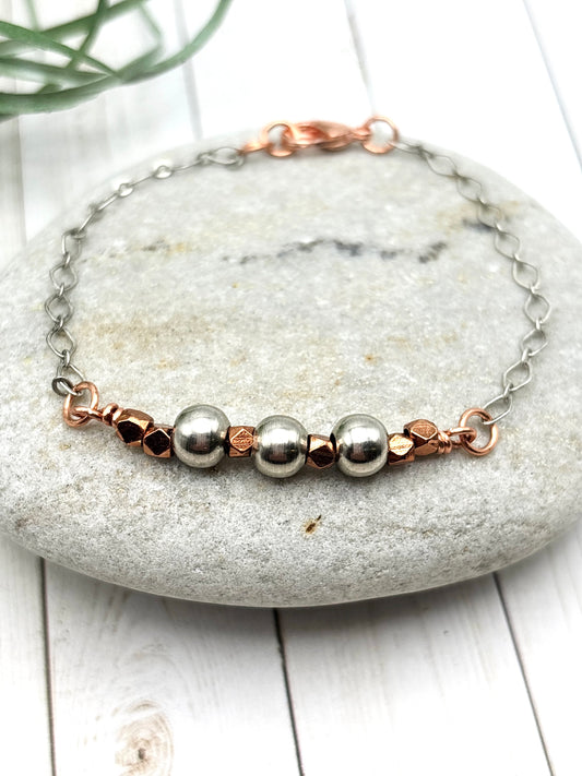 Silver Ball Stacking Bracelet