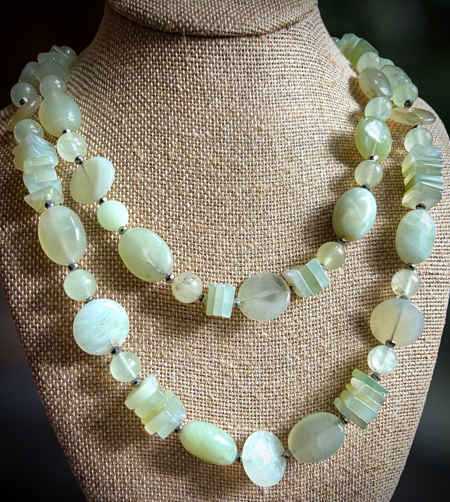 Prehnite Beaded Necklace