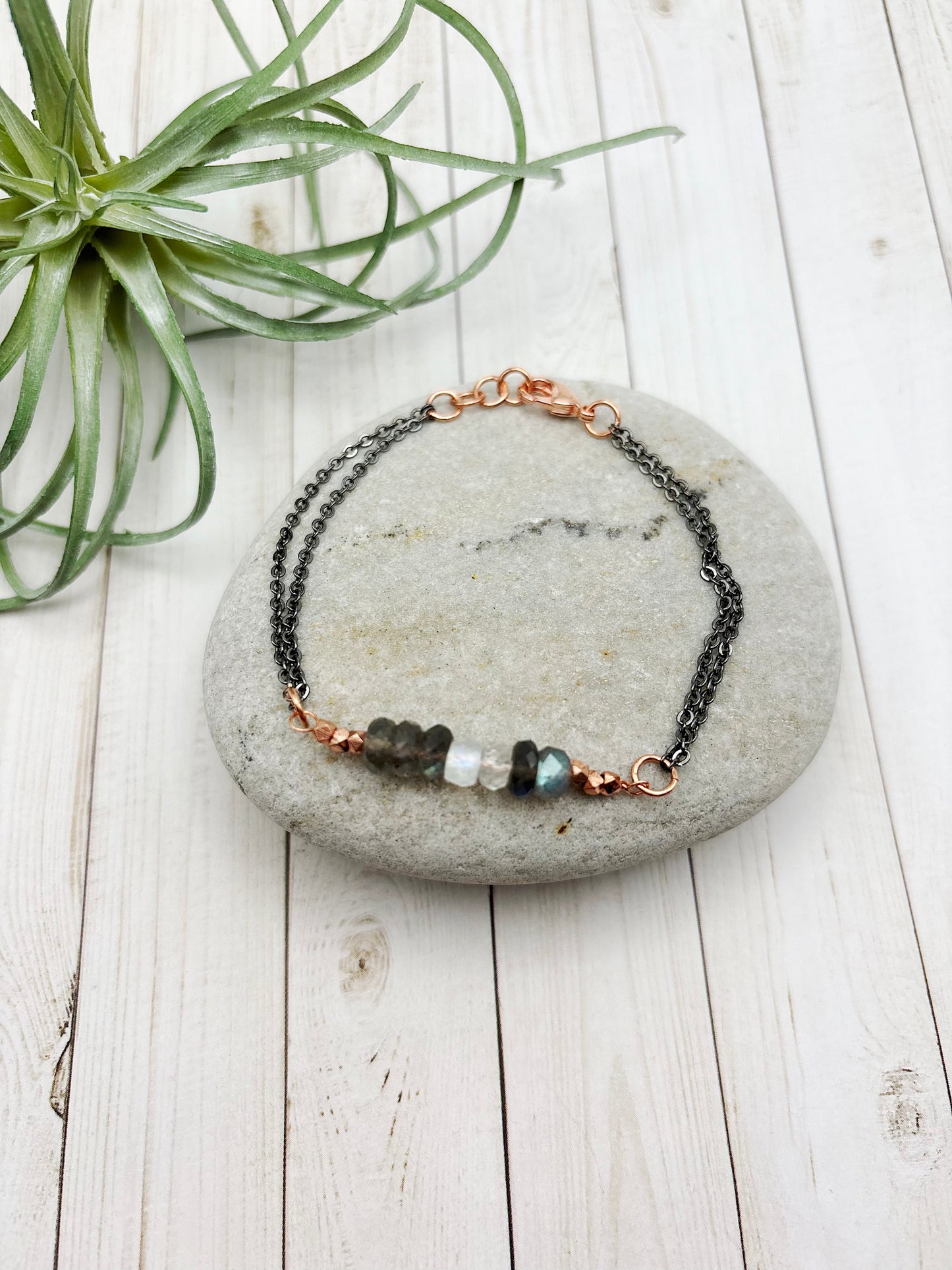 Labradorite with Moonstone Bracelet