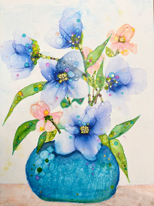 Still life with Blue Flowers