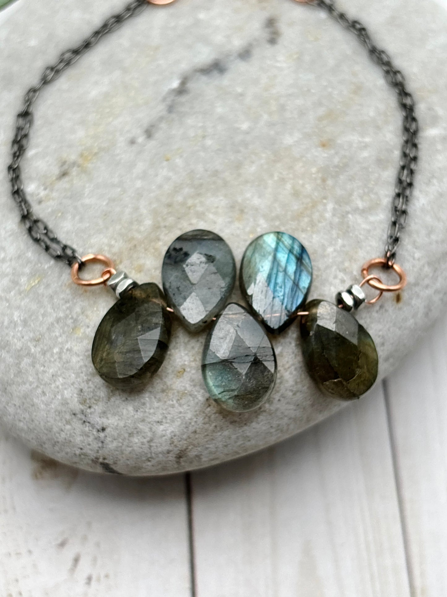 Labradorite Drops Bracelet