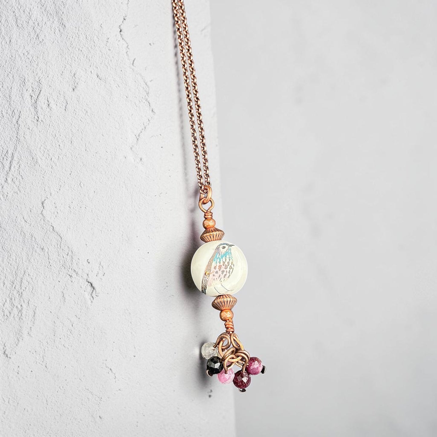 Chickadee with Tourmaline
