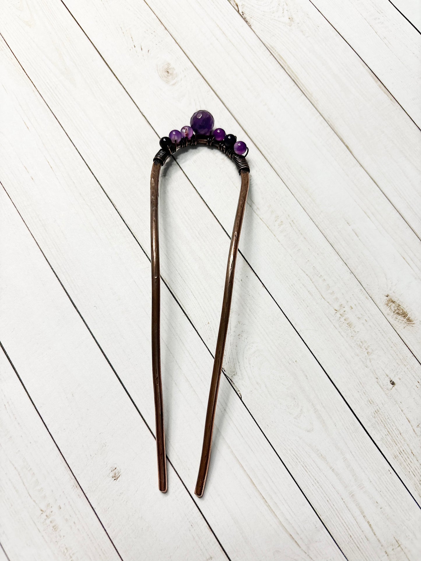 Amethyst Hair Pin