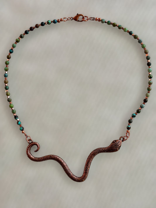 Snake and Turquoise Necklace ￼