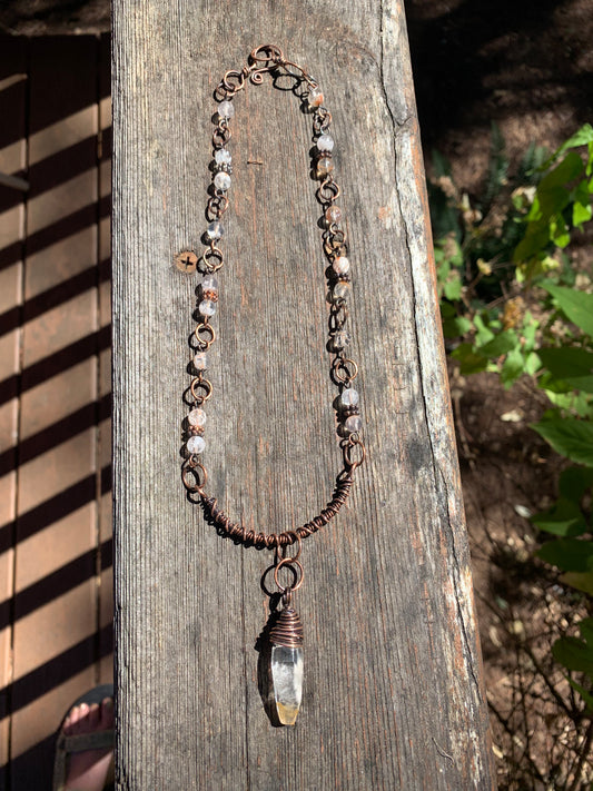 Lodolite Crystal necklace