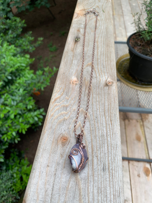 Wire Wrapped Amethyst Necklace