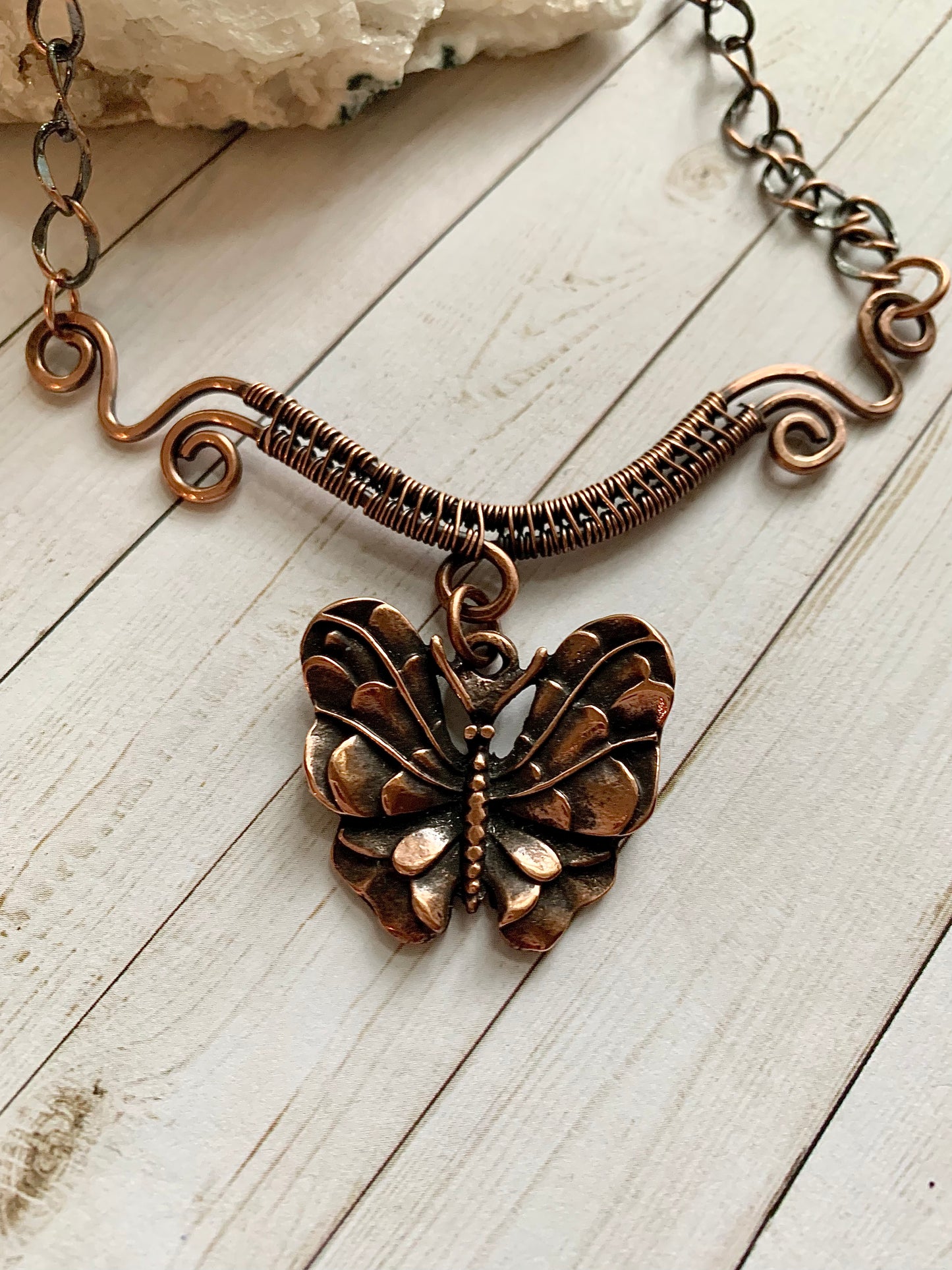 Copper Butterfly Necklace