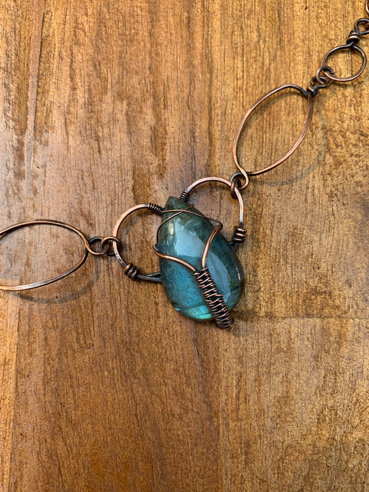 Labradorite and Copper Bracelet