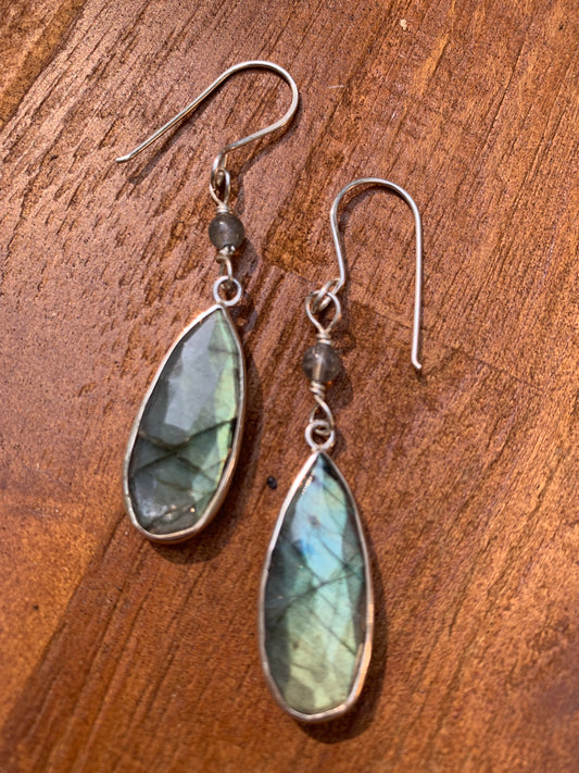 Labradorite and Sterling Silver Earrings