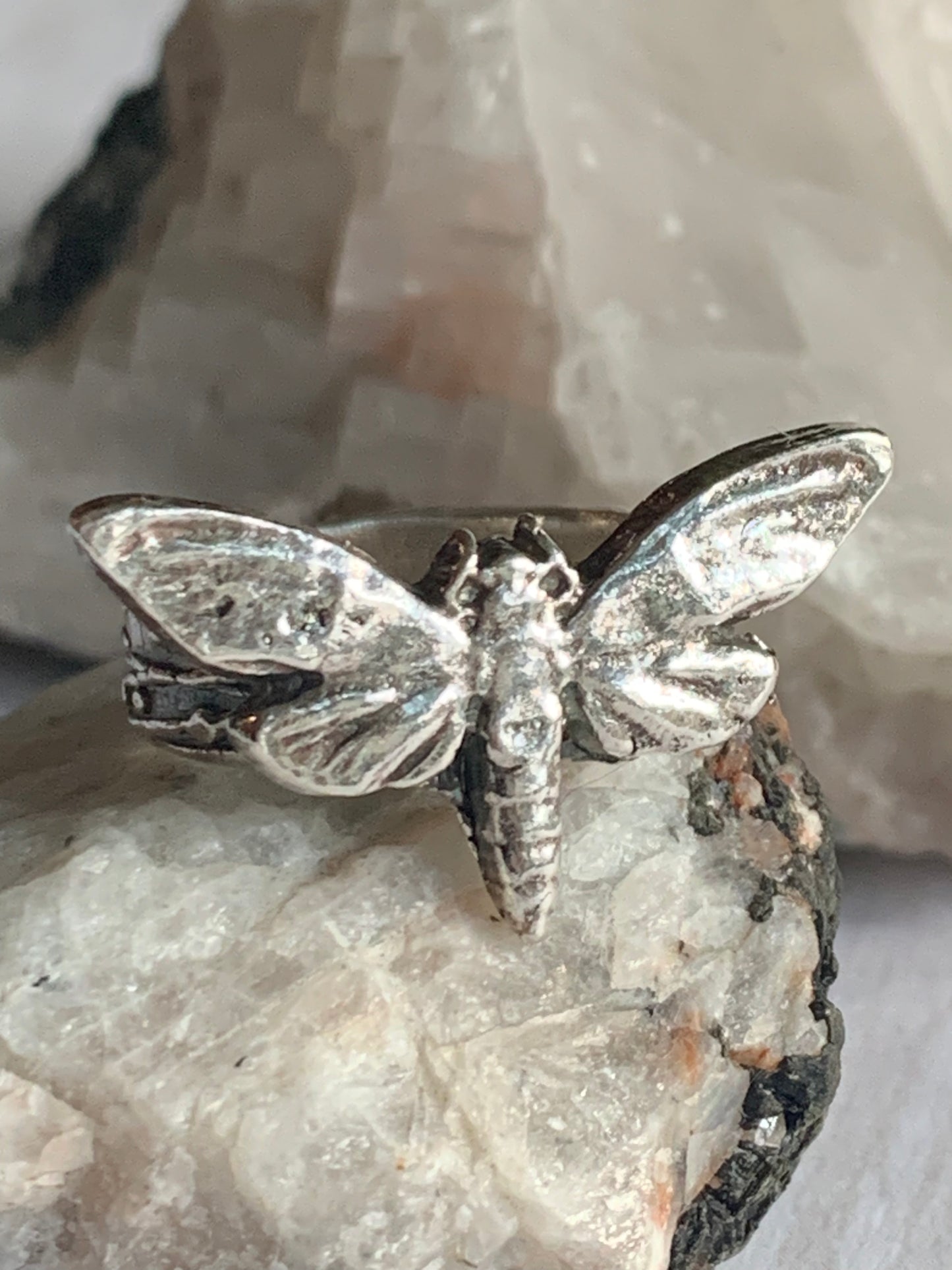 Freya’s Silver Moth Ring