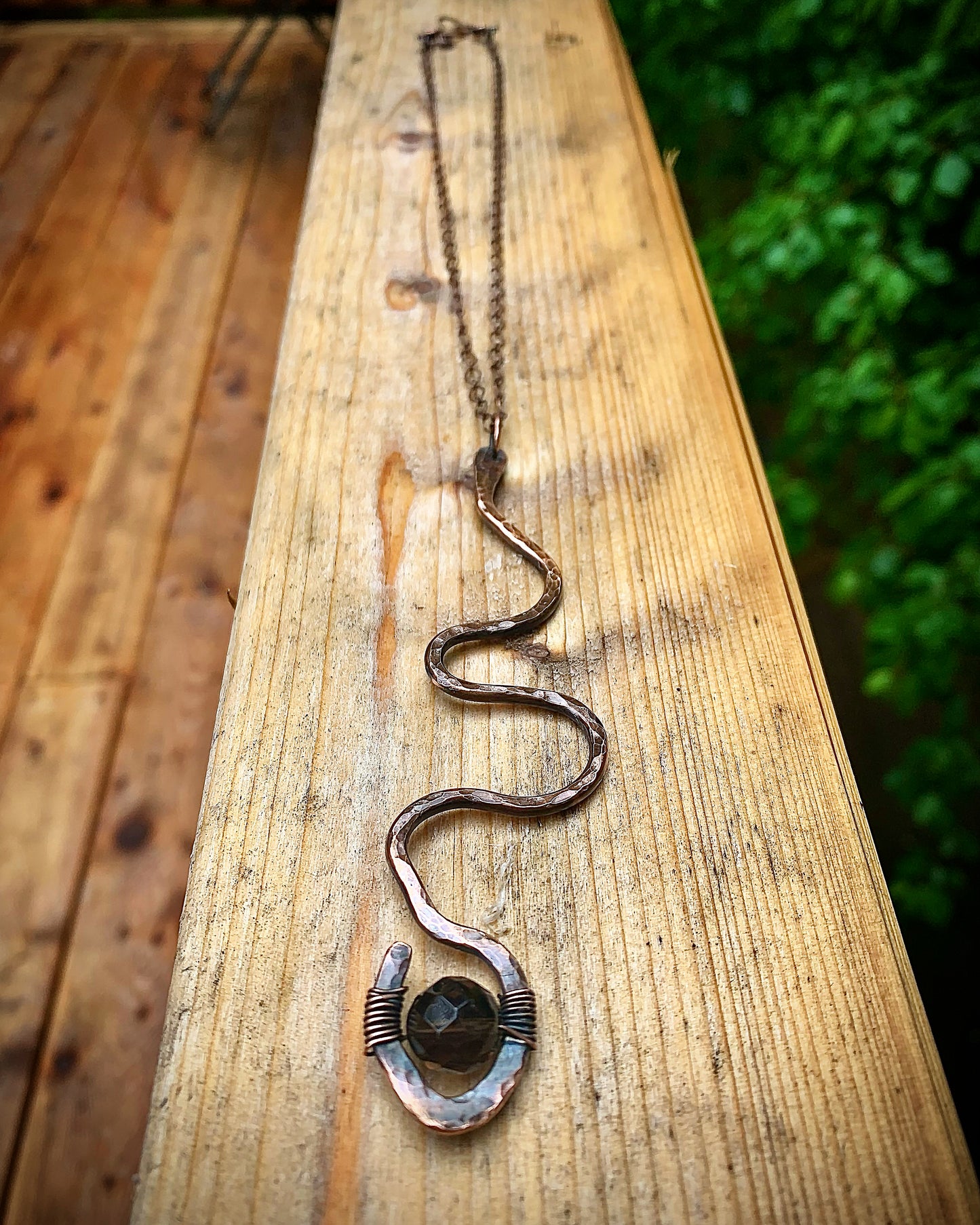 Garnet Snake Necklace