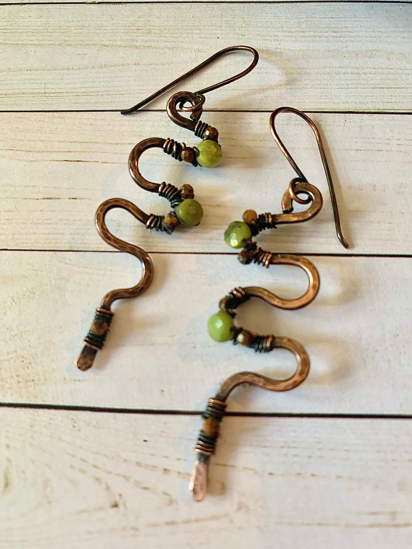 Lavinia Copper Snake Earrings