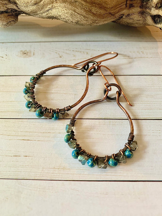 Marina Beaded Hoop Earrings